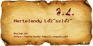 Hertelendy László névjegykártya