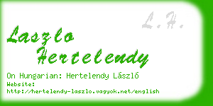 laszlo hertelendy business card
